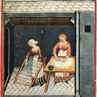 Alimenti, pasta, Tacuinum sanitatis. Seconda metà del XIV secolo
